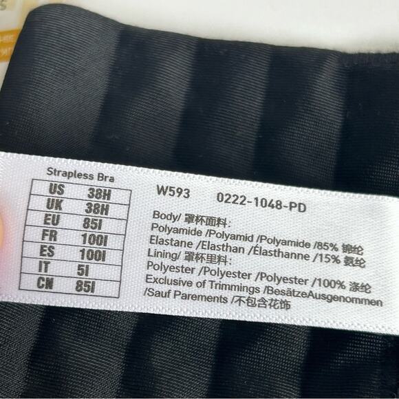 Delimira Underwire Contour Multiway Full Coverage Strapless Bra in Black NWT - Picture 5 of 5